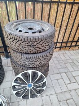 Plechové disky se zimním pneu R15 195/50 4x108 - 1
