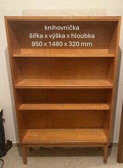 obývací stěna + sedačka + šatní skříň + knihovnička