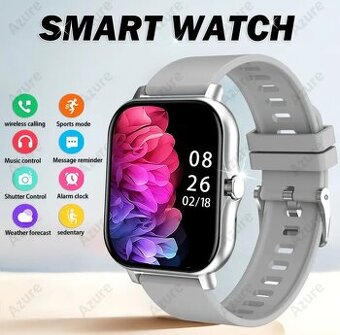 Stříbrné chytré hodinky s funkcí volání,notifikace