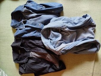 3x riflová džinová košile