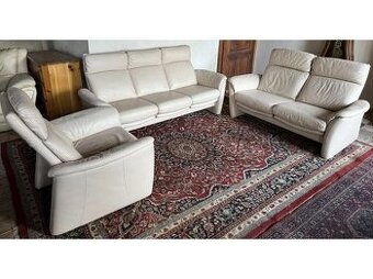 Luxusní kožená sedací souprava 3+2+1, 2883