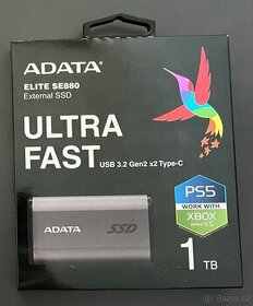Externí disk ADATA SE880 SSD 1TB, Titanium Gray - Nové