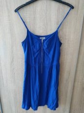 Modré šaty na špagetová ramínka Kenvelo - 1