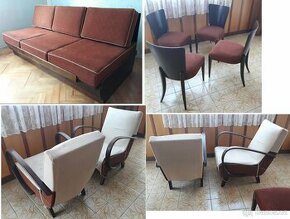 starožitná křesla, gauč, židle