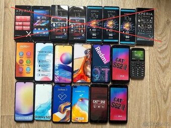 Makety telefonů - různé značky