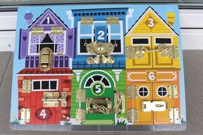 Melissa & Doug - Dřevěná výuková hračka - zámky - 1