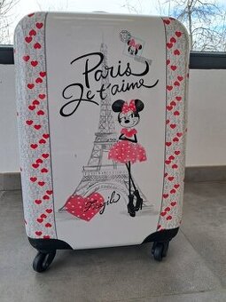 Dívčí kabinový skořepinový kufr DISNEY Paris Jet´aime