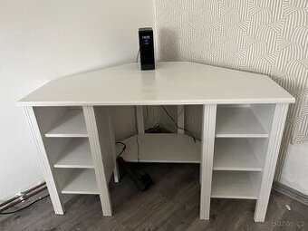 Ikea BRUSALI Rohový psací stůl - bílý OSOBNÍ ODBĚR CHROUSTOV