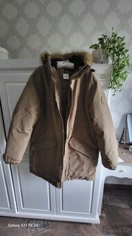 PÁNSKÁ DLOUHÁ TEPLÁ BUNDA - 2XL - NOVÁ S VISAČKOU