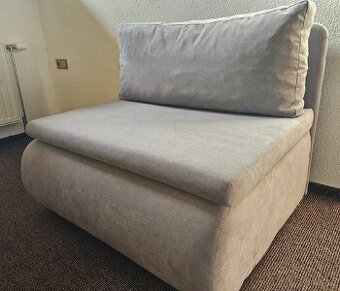 Rozkládací pohovka MONI Světle šedá, prakticky nová