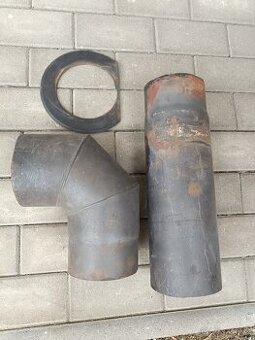 Kouřovod koleno trubka růžice 130