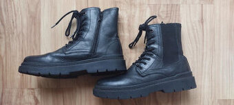 Dámské/dívčí zimní boty černé barvy se zateplením vel. 35