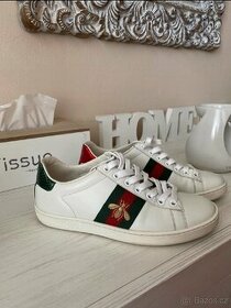 Luxusní boty tenisky Gucci Ace sneakers