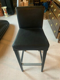 Barové židle, stoličky - kůže, 5 kusů, jako nové - 1