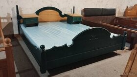 Bavorska postel NORDIC GREEN 180/200dva noční stolky