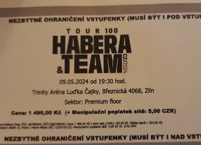 Vstupenky HABERA & TEAM – TOUR100 Zlín 9.5.2024