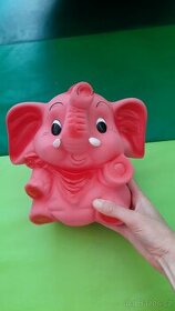 Kasička, pokladnička růžový slon - 1