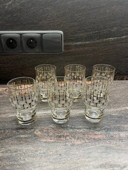Retro sklenice set 6ks