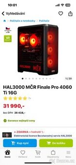 HAL3000 MČR Finale Pro 4060 Ti 16G + 27" Samsung Odyssey G3