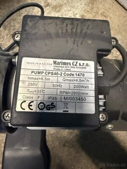 Čerpadlo filtrace Prostar 3 a Prostar 4 (od r. 2015)