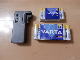 Prodám 32ks /16ks AA+16ks AAA/ baterií Varta+tester baterií