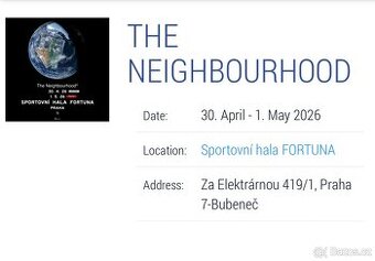 2× sezení – The Neighbourhood – Praha, 1. 5. 2026