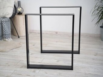 Úzká Železná Industrial Podnož Stolová Noha 2ks Š70 x V72