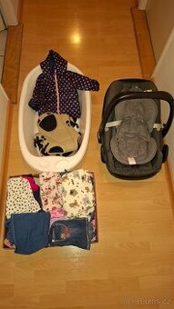 Vajíčko, vanička, oblečení, nosítko