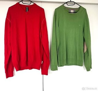 2 pánské svetry Pietro Filipi a Milano, vel. L, XXL