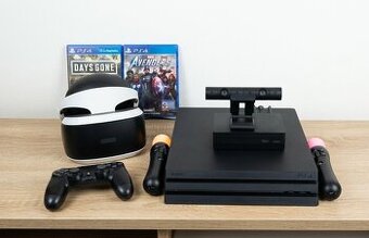 PlayStation 4 PRO 2x hra plus Virtuální realita s Move