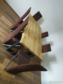 Jídelní stůl dub divoký 6ks jídelní židle - 1