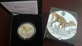Stříbrná mince Pravěký svět - Pachycephalosaurus proof (2022