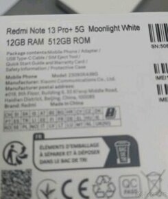 Prodám Xiaomi redmi note 13 pro plus 5G 512GB