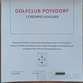8x voucher Poysdorf Golfclub/AT
