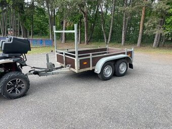 ✅Bržděný přívěs 2000 kg, 130x250 cm, nová STK ✅