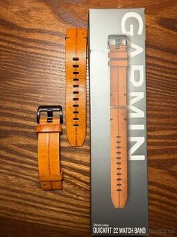 Garmin Řemínek QuickFit 22mm kožený hnědý