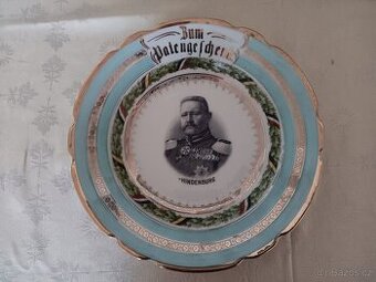 Porcelánový talíř-  Hindenburg, Rakousko Uhersko