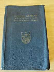 Úřední seznam ulic, náměstí, sadů hl.m. Prahy 1940 - 1