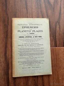 Raphael's Astronomical Ephemeris Planet´s places for 1929