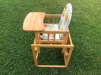 Dětská dřevěná multifunkční židlička se stolkem