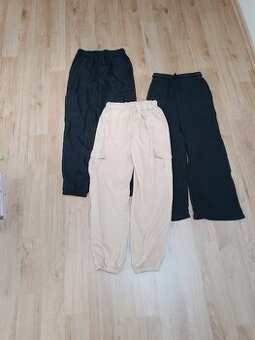 Plátěné dívčí kalhoty