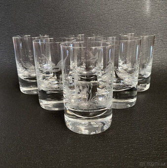 Moser 6x sklenice s rytinou 220ml, Whisky Set