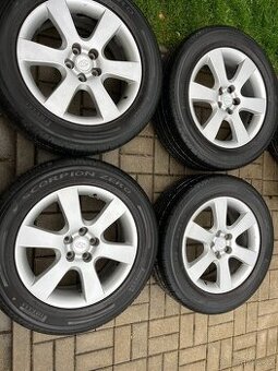 4x alu disky 5x114 R18, + matky, letní pneu 70%