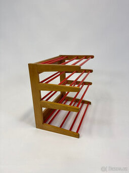 Zajímavý retro botník / polička z roku cca 1970