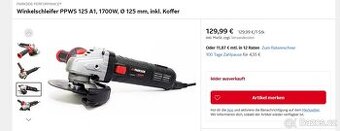 Nerozbalená – Parkside bruska 1700W