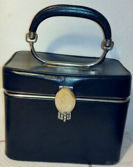 Vintage černá dámská kabelka 60./70. let