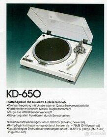 KENWOOD - KD - 650 - stary high end gramofon
