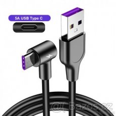 Kabel USB-C 5A 1m černý