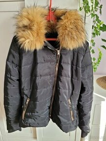 Nová dámská zimní bunda s kožíškem, vel. L - 1