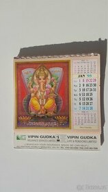 Indický nástěnný kalendář pro sběratele r. 1995